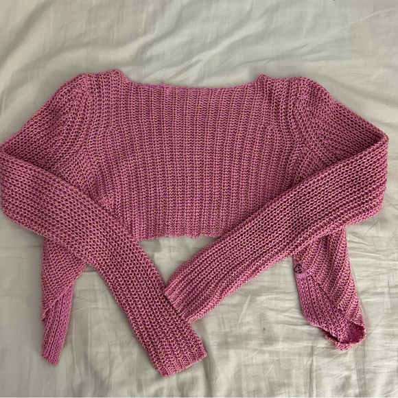 Urban Outfitters Pink Crop Sweater - Picture 3 of 3